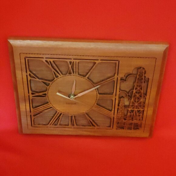 Lasercraft Wooden Walnut Clock Electric Towers - Picture 4 of 12